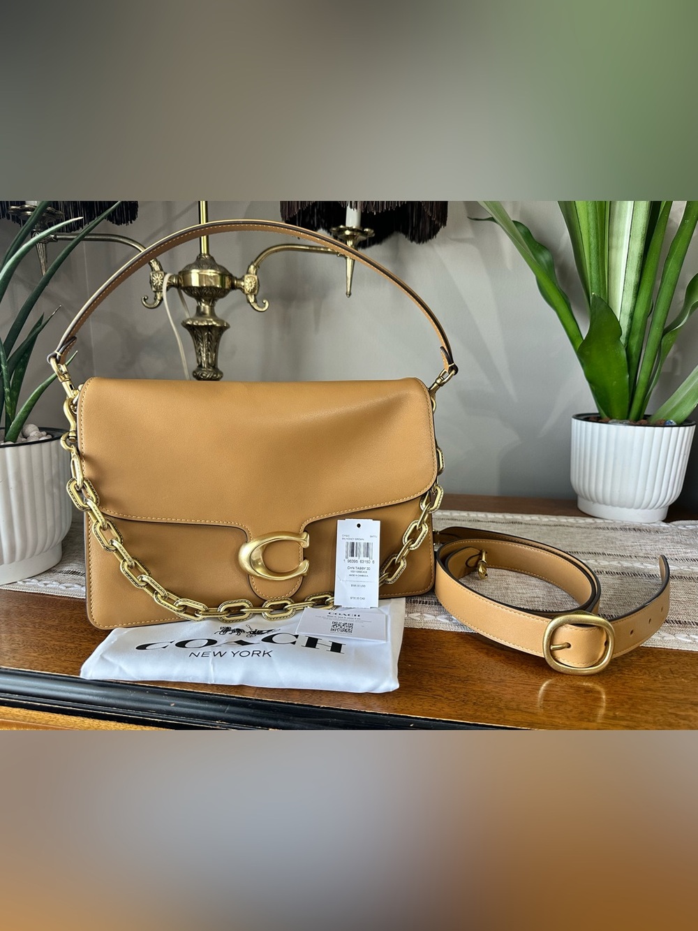 Coach Chain Tabby 30 - Honey Brown - Like New